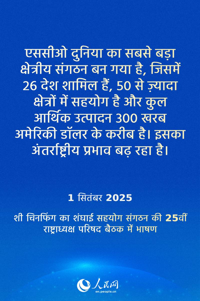 शी चिनफिंग ने एससीओ की 25वीं राष्ट्राध्यक्ष परिषद की बैठक की अध्यक्षता की