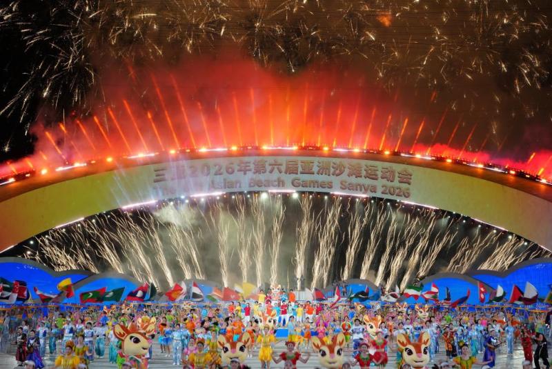 छठे एशियाई बीच खेलों का सान्या में उद्घाटन
